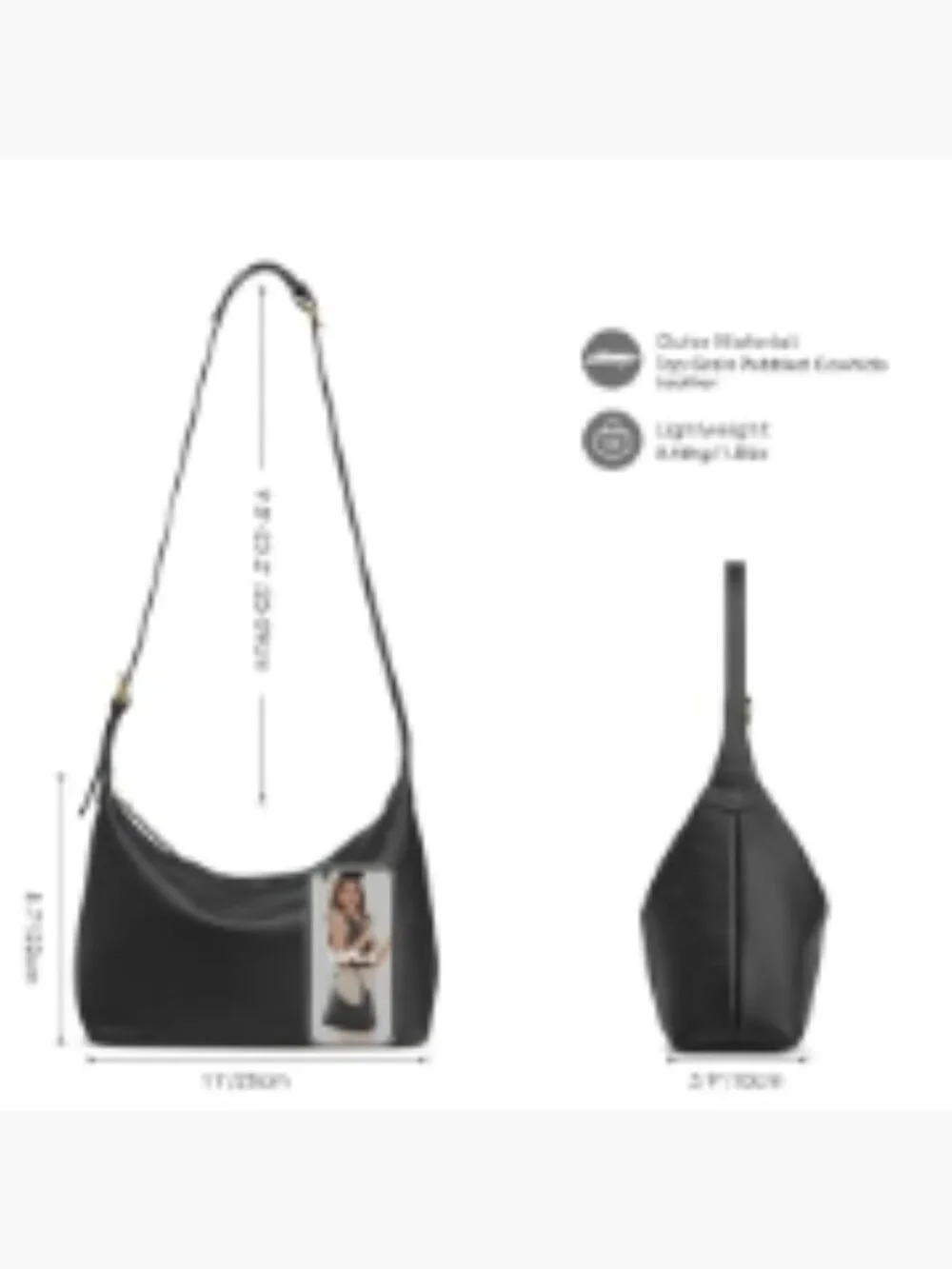 Genuine Leather Hobo Bag Crossbody Shoulder Purse For Women